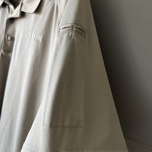5.11 Tactical Series Men Performance Short Sleeve Polo Tan 2XL Outdoor Work - Picture 5 of 7